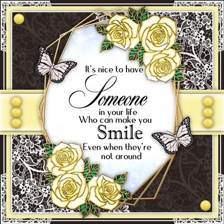 Four Geometric Frames with Glassy Roses Kit-3 by Belinda Rub