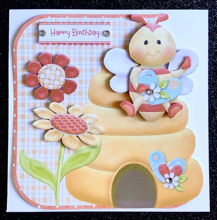 As cute as can BEE 7x7 over the side card by Belinda Rub