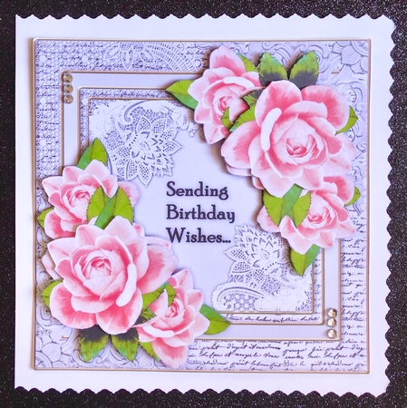 Pink RosesBrthday  Wishes  Mini Kit by Belinda Rub
