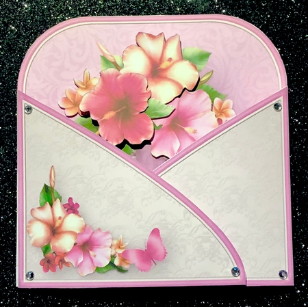 Pretty Hibiscus - Crossover Gatefold Card Mini Kit by Belinda Rub