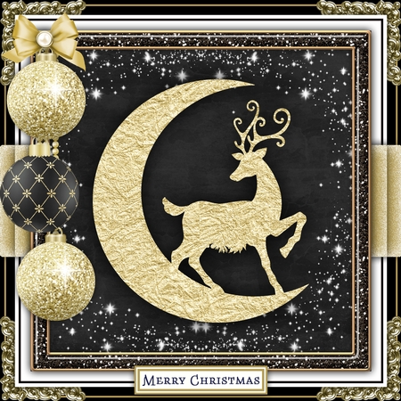 Gold Foil Crescent Moon by Belinda Rub