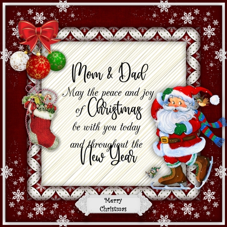 WordArt Mom and Dad Christmas by Belinda Rub
