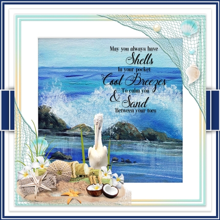 Surfs Up. Original art for designer resources or card toppers by Belinda Rub