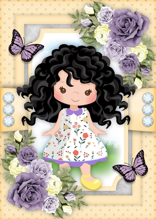 Fresh Summer Polka Dot 7x5 Frame PNG by Belinda Rub