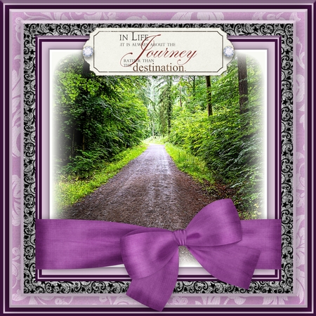 Trail in the Woods - A4 size Oil Painting Style Background by Belinda Rub