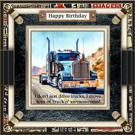 Trucks on the road 1 by Belinda Rub