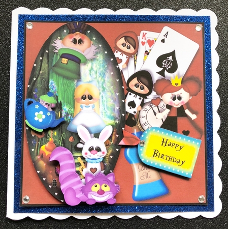 Wonderland Madness 6x6 Card front. by Belinda Rub