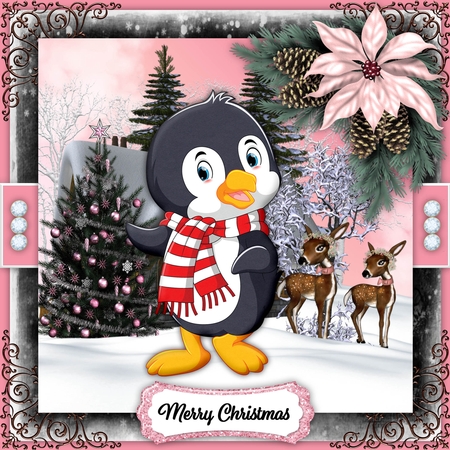 Snow border backgrounds 8x8 by Belinda Rub