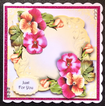 Floral Leaf Mat - Pink Pansies by Belinda Rub