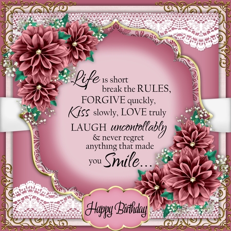 Pink Hues Gold Edged Cloud Sentiment Tag by Belinda Rub