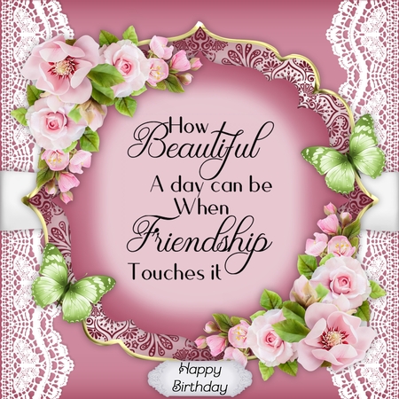Pink Hues Double Lace Border Background by Belinda Rub