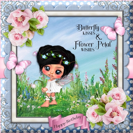 Field Flowers in Summer Designer resource/ card topper by Belinda Rub