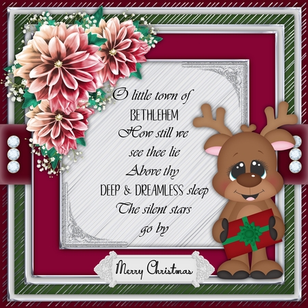 Christmas 3 Silver Edged Frame by Belinda Rub