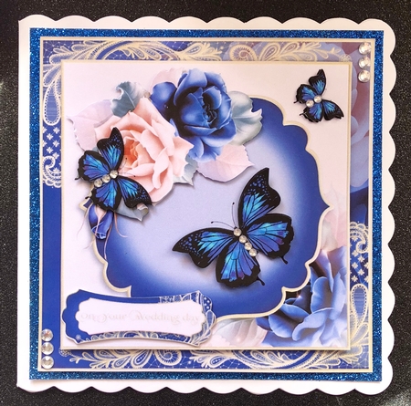 Opulent Blue Rose and Butterfly Mini Kit by Belinda Rub