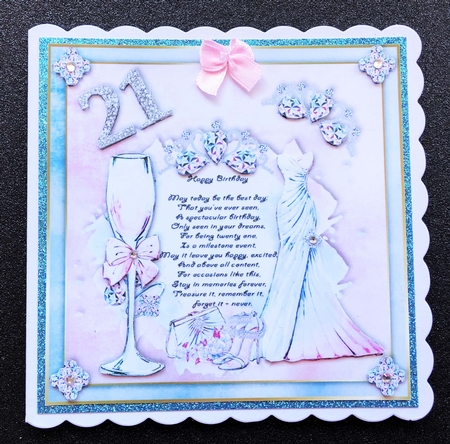 8x8 21st Beautiful Birthday Mini Kit  by Belinda Rub