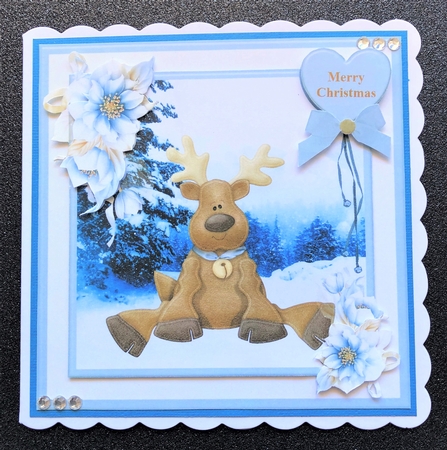 Christmas Reindeer Card Mini Kit & Decoupage by Belinda Rub
