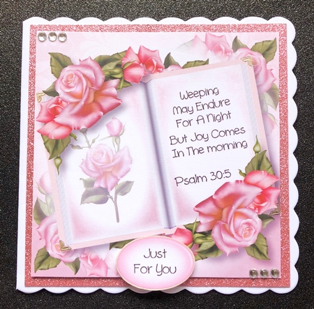 Open Book - Joy Comes In The Morning 8x8 by Belinda Rub