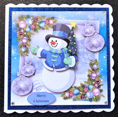 Gorgeous Glitter Snowman 6x6 by Belinda Rub
