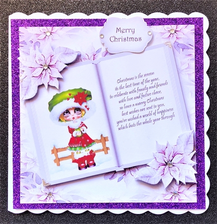 Blank Christmas Open Book - Pale Lavender by Belinda Rub