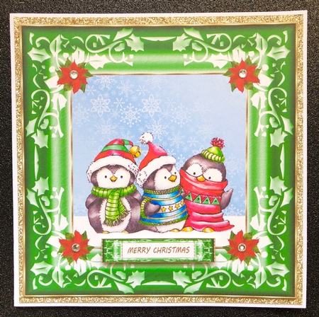 Cute Penguins Topper Plus Gift Tag by Belinda Rub