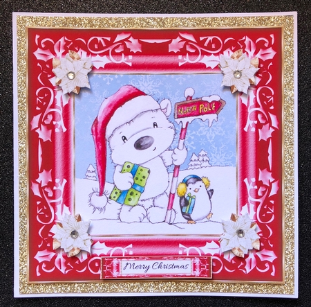 Cute Polar Bear Topper Plus Gift Tag by Belinda Rub
