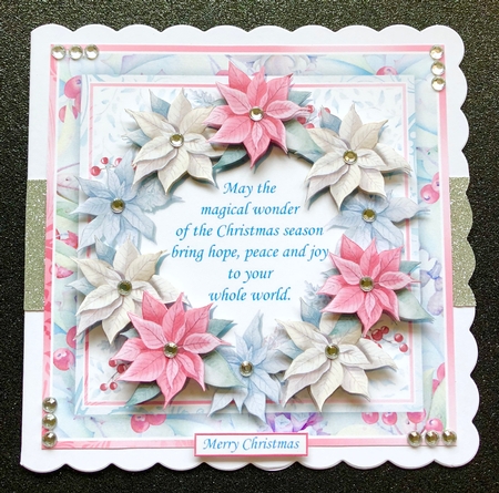 PASTEL POINSETTIA & ROBIN 7.5 Decoupage & Insert Bumper Kit by Belinda Rub