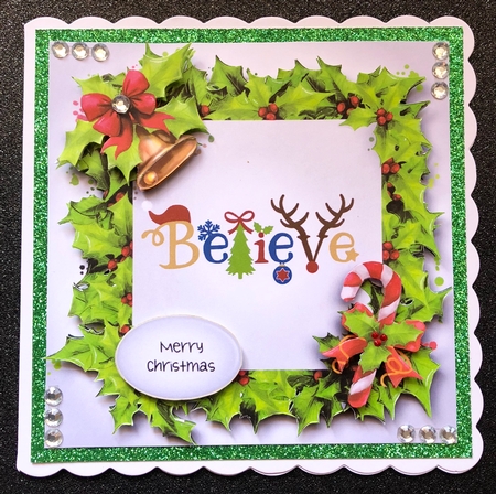 Festive Holly Frame Bumper Kit by Belinda Rub