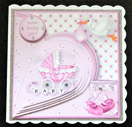 Special Delivery, Girl - Teardrop Pyramid Card Mini Kit by Belinda Rub