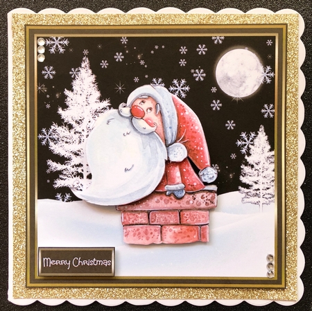 Santa in the chimney by Belinda Rub