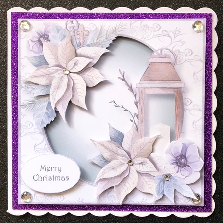 Christmas Lamp & Poinsettias by Belinda Rub