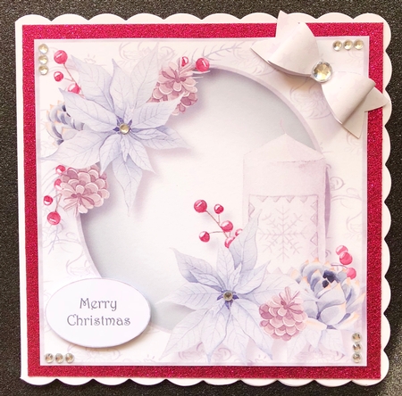 Candle & Poinsettias 8x8 by Belinda Rub