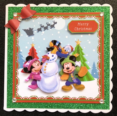 MICKEY MOUSEs SNOWMAN CHRISTMAS TOPPER by Belinda Rub
