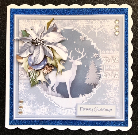 Poinsettia bauble and stag by Belinda Rub