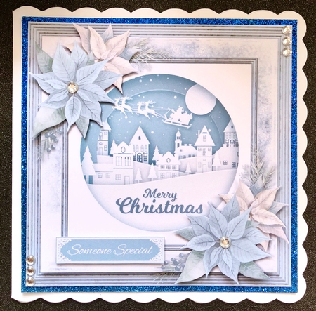 Christmas Poinsetta  Paper art by Belinda Rub