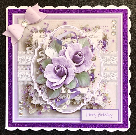 Lilac rose and lace by Belinda Rub