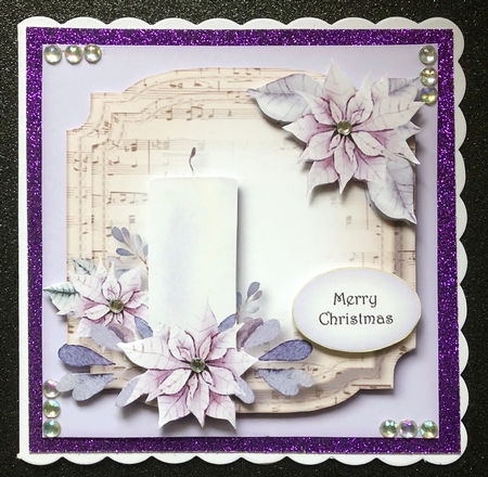 Sheet Music Watercolour Christmas - Lilac Candle by Belinda Rub