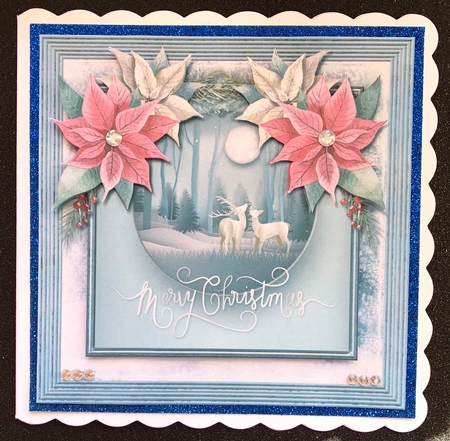 Christmas Deer Paper art by Belinda Rub