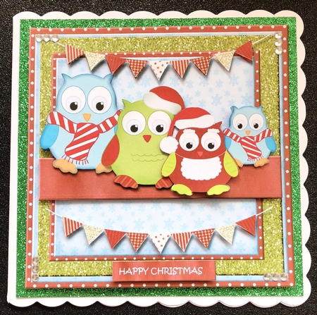 Happy Christmas Owls Mini Kit by Belinda Rub