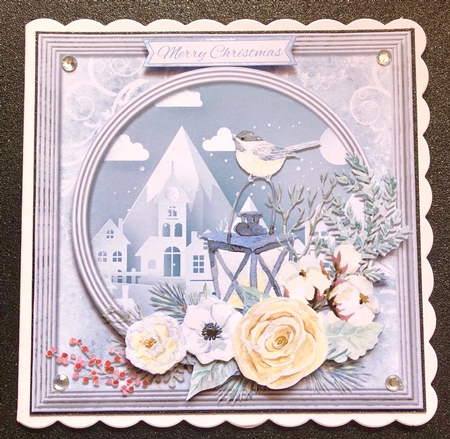 Christmas Scene with winter florals by Belinda Rub