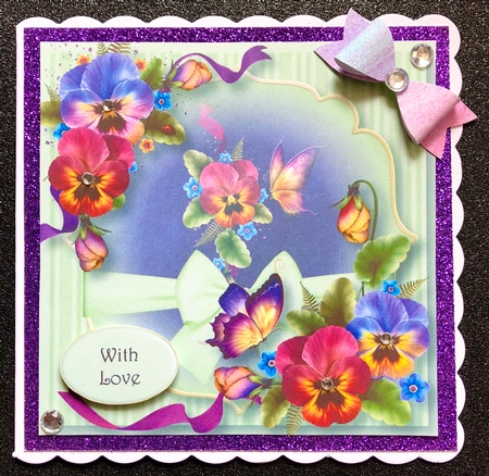 Pansies Beauty 8x8 by Belinda Rub