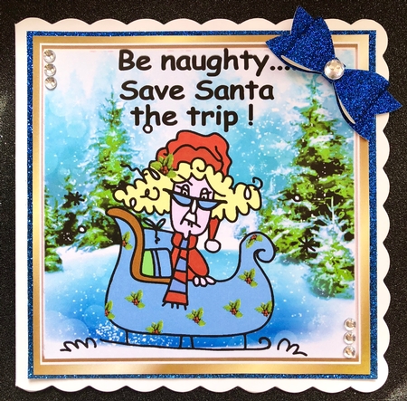 Off to deliver presents in my sleigh 8x8 by Belinda Rub