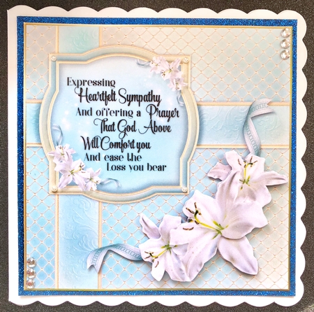 Heavenly Lilies Sympathy card Mini Kit by Belinda Rub