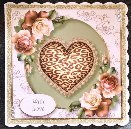 The Leopard Print Heart 8x8 by Belinda Rub