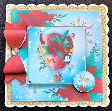 Christmas Watercolor Hot Air Balloon by Belinda Rub