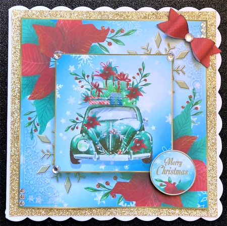 Christmas Watercolor Car by Belinda Rub