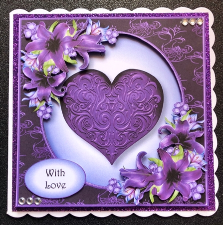 Embossed Purple Heart by Belinda Rub