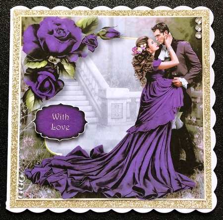 Frankly My Dear.....Purple Roses 8x8 by Belinda Rub