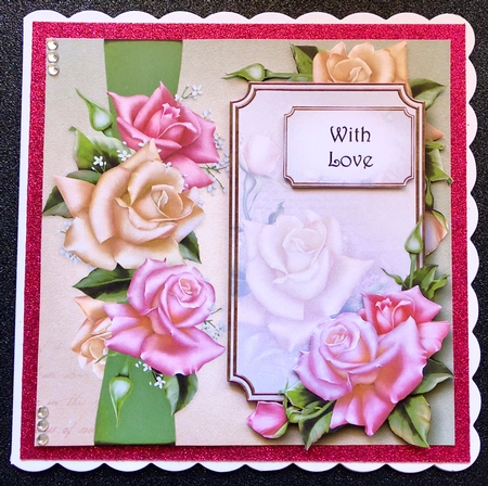 Panel & Bow - Edwardian Roses by Belinda Rub