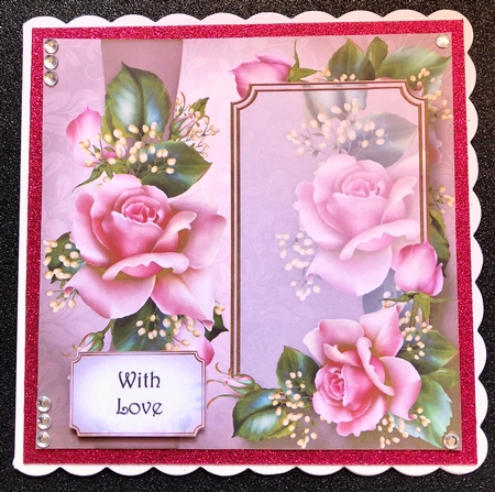Panel & Bow - Downton Roses 8x8 by Belinda Rub