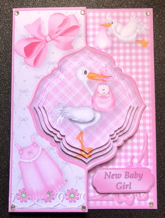 Baby Girl - Offset Front Card Mini Kit by Belinda Rub